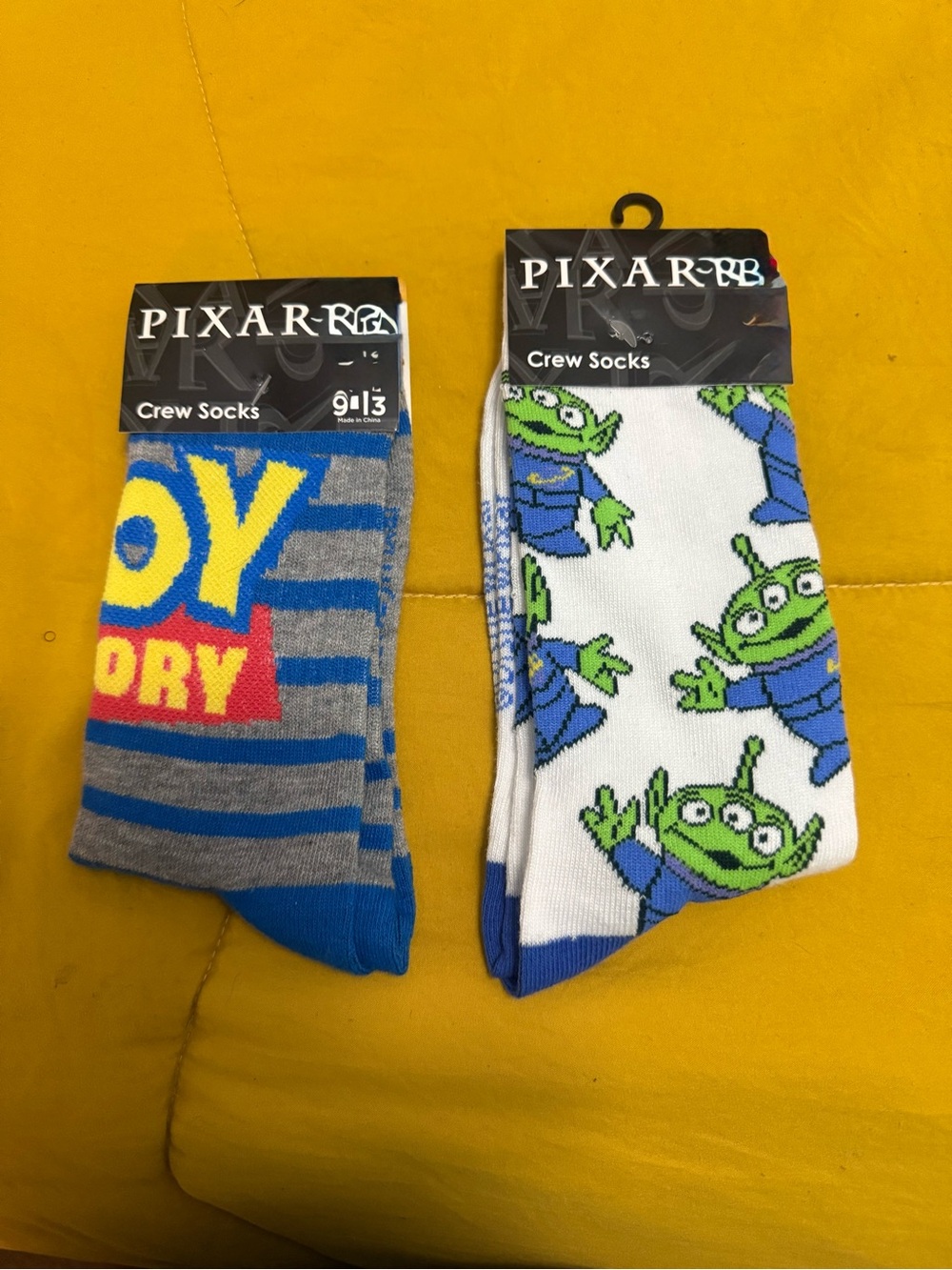 Pixar Toy Story themed crew socks